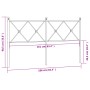 Kopfteil aus weißem Metall, 160 cm von vidaXL, Kopf- und Fußteile - Ref: Foro24-376586, Preis: 47,25 €, Rabatt: %