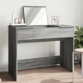 Sonoma gray dressing table with mirror 100x45x76 cm by vidaXL, Bedroom Dressers - Ref: Foro24-840700, Price: 117,99 €, Discou...