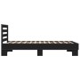 Estructura de cama madera de ingeniería y metal negra 90x190 cm de vidaXL, Camas y somieres - Ref: Foro24-846084, Precio: 104...