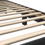 Engineered wood and black metal bed frame 90x200 cm by vidaXL, Beds and slatted bases - Ref: Foro24-845652, Price: 101,20 €, ...