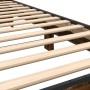 Engineered wood bed frame metal smoke oak 75x190 cm by vidaXL, Beds and slatted bases - Ref: Foro24-845659, Price: 94,11 €, D...