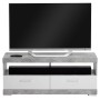 FMD Soporte para TV/equipo de música gris hormigón y blanco brillante de FMD, Muebles TV - Ref: Foro24-428710, Precio: 235,99...