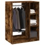 Armario de madera de ingeniería gris hormigón 77x48x102 cm de vidaXL, Organizadores de vestidores y perchas de barra - Ref: F...