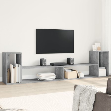 Muebles de TV 2 uds madera ingeniería gris hormigón 100x30x50cm de vidaXL, Muebles TV - Ref: Foro24-840796, Precio: 69,22 €, ...