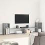 TV furniture 2 pcs engineered wood gray concrete 100x30x50cm by vidaXL, TV Furniture - Ref: Foro24-840796, Price: 69,22 €, Di...