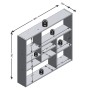 FMD Estantería de pared con 9 compartimentos blanco de FMD, Estantes y estanterías - Ref: Foro24-428760, Precio: 117,08 €, De...