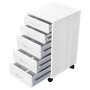 FMD Cajonera móvil con 5 cajones blanco de FMD, Armarios archivadores - Ref: Foro24-428728, Precio: 131,99 €, Descuento: %