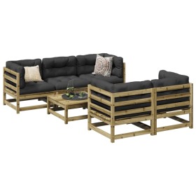 Gartensofa-Set 6-teilig aus imprägniertem Kiefernholz von vidaXL, Gartensets - Ref: Foro24-3299289, Preis: 343,99 €, Rabatt: %