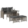 4-piece garden sofa set and gray glass synthetic rattan cushions by vidaXL, Modular outdoor sofas - Ref: Foro24-368136, Price...