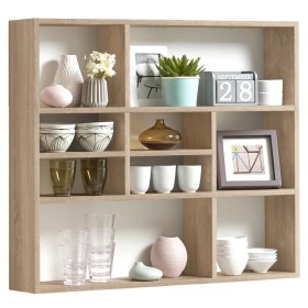 FMD Wall shelf with 9 compartments in oak color by FMD, Shelves and shelves - Ref: Foro24-428756, Price: 123,94 €, Discount: %