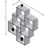 FMD Estantería de pared con 8 compartimentos blanca de FMD, Estantes y estanterías - Ref: Foro24-428744, Precio: 113,74 €, De...