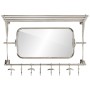 Luggage rack with hangers and aluminum wall mirror by vidaXL, Hat and coat racks - Ref: Foro24-357830, Price: 169,44 €, Disco...