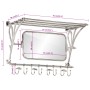 Luggage rack with hangers and aluminum wall mirror by vidaXL, Hat and coat racks - Ref: Foro24-357830, Price: 169,44 €, Disco...