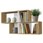 FMD Wall shelf with 4 compartments oak and glossy white by FMD, Shelves and shelves - Ref: Foro24-428766, Price: 101,82 €, Di...