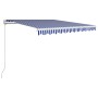 Toldo manual retráctil azul y blanco 300x250 cm de vidaXL, Toldos - Ref: Foro24-3051194, Precio: 246,99 €, Descuento: %