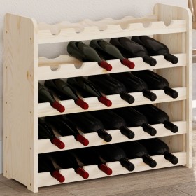 Solid pine wood bottle rack 67.5x25x60 cm by vidaXL, Wine racks - Ref: Foro24-4007557, Price: 38,99 €, Discount: %