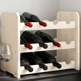 Solid pine wood bottle rack 43x25x37 cm by vidaXL, Wine racks - Ref: Foro24-4007555, Price: 19,37 €, Discount: %