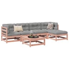 6-piece garden sofa set with Douglas fir wood cushions by vidaXL, Garden sets - Ref: Foro24-3299403, Price: 523,39 €, Discoun...