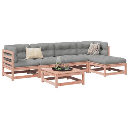 6-piece garden sofa set with Douglas fir wood cushions by vidaXL, Garden sets - Ref: Foro24-3299403, Price: 521,99 €, Discoun...