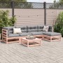 6-teilige Gartensofagarnitur mit Kissen aus Douglasienholz von vidaXL, Gartensets - Ref: Foro24-3299403, Preis: 523,39 €, Rab...