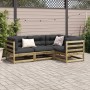 4-piece garden sofa set with impregnated pine wood cushions by vidaXL, Garden sets - Ref: Foro24-3299415, Price: 437,71 €, Di...