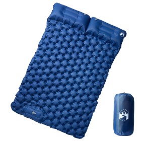 Colchón de camping autoinflable con almohadas 2 personas azul de vidaXL, Colchones de aire - Ref: Foro24-4007103, Precio: 77,...