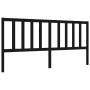 Double bed frame with black solid wood headboard by vidaXL, Beds and slatted bases - Ref: Foro24-3193875, Price: 160,22 €, Di...