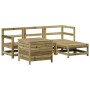 Gartensofa-Set 5-teilig aus imprägniertem Kiefernholz von vidaXL, Gartensets - Ref: Foro24-3250503, Preis: 310,72 €, Rabatt: %