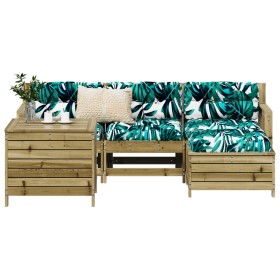 Gartensofa-Set 5-teilig aus imprägniertem Kiefernholz von vidaXL, Gartensets - Ref: Foro24-3250499, Preis: 347,99 €, Rabatt: %