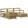 Gartensofa-Set 5-teilig aus imprägniertem Kiefernholz von vidaXL, Gartensets - Ref: Foro24-3250499, Preis: 349,47 €, Rabatt: %