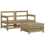 Gartensofa-Set 3-teilig aus imprägniertem Kiefernholz von vidaXL, Gartensets - Ref: Foro24-3250763, Preis: 196,12 €, Rabatt: %