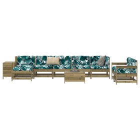 Gartensofa-Set 10-teilig aus imprägniertem Kiefernholz von vidaXL, Gartensets - Ref: Foro24-3250639, Preis: 607,99 €, Rabatt: %