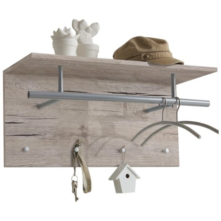 FMD Sand oak wall coat rack 72x29.3x34.5 cm by FMD, Hat and coat racks - Ref: Foro24-428780, Price: 84,18 €, Discount: %