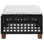 Garden stool and black synthetic rattan cushion 63.5x56x32 cm by vidaXL, Outdoor ottomans - Ref: Foro24-365932, Price: 69,22 ...