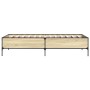 Estructura cama madera ingeniería metal roble Sonoma 90x200 cm de vidaXL, Camas y somieres - Ref: Foro24-844967, Precio: 90,0...