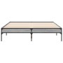 Estructura cama madera ingeniería metal gris Sonoma 120x200 cm de vidaXL, Camas y somieres - Ref: Foro24-845024, Precio: 100,...