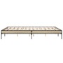 Estructura cama madera ingeniería metal roble Sonoma 160x200 cm de vidaXL, Camas y somieres - Ref: Foro24-845007, Precio: 106...