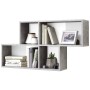 FMD Wall shelf with 4 compartments concrete and white by FMD, Shelves and shelves - Ref: Foro24-428764, Price: 89,49 €, Disco...