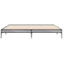 Estructura cama madera ingeniería metal gris Sonoma 200x200 cm de vidaXL, Camas y somieres - Ref: Foro24-844999, Precio: 117,...