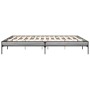 Sonoma gray metal engineered wood bed frame 200x200 cm by vidaXL, Beds and slatted bases - Ref: Foro24-844999, Price: 117,27 ...