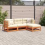 4-piece garden sofa set with wax-brown pine wood cushions by vidaXL, Garden sets - Ref: Foro24-3295815, Price: 436,80 €, Disc...