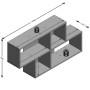 FMD Wandregal mit 4 Fächern Beton und weiß von FMD, Regale und Regale - Ref: Foro24-428764, Preis: 89,49 €, Rabatt: %