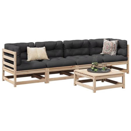 5-piece garden sofa set with solid pine wood cushions by vidaXL, Garden sets - Ref: Foro24-3299275, Price: 421,64 €, Discount: %