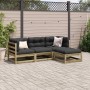 4-teilige Gartensofagarnitur mit Kissen aus imprägniertem Kiefernholz von vidaXL, Gartensets - Ref: Foro24-3295817, Preis: 39...