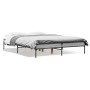 Estructura cama madera ingeniería metal gris Sonoma 140x190 cm de vidaXL, Camas y somieres - Ref: Foro24-845039, Precio: 106,...