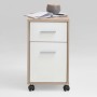 FMD Cajonera móvil color roble y blanco de FMD, Armarios archivadores - Ref: Foro24-428778, Precio: 90,69 €, Descuento: %