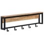 Solid rough mango wood coat rack 87x10x27 cm by vidaXL, Hat and coat racks - Ref: Foro24-358920, Price: 52,25 €, Discount: %