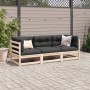 3-teilige Gartensofagarnitur mit Kissen aus massivem Kiefernholz von vidaXL, Gartensets - Ref: Foro24-3299268, Preis: 310,61 ...