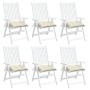 Garden chair cushions 6 pcs cream Oxford fabric 40x40x7 cm by vidaXL, Cushions for chairs and sofas - Ref: Foro24-361458, Pri...