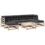 7-piece garden sofa set with solid pine wood cushions by vidaXL, Garden sets - Ref: Foro24-3295822, Price: 569,57 €, Discount: %